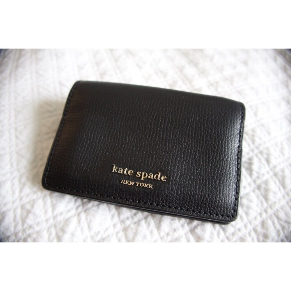 Kate Spade Cardholder Black Leather NWOT $99